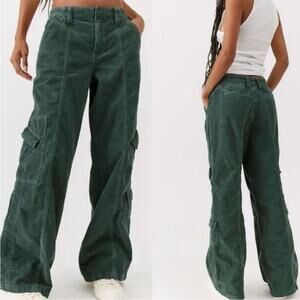 Urban Outfitters BDG Y2K Cargo Corduroy Pants in Green Women's Medium